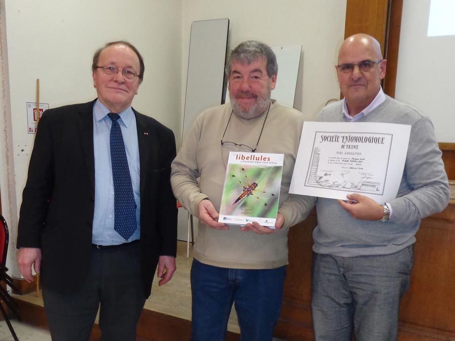 Au centre Laurent Péru, Président de la SEF et de l’OPIE national, et à sa droite, le secrétaire général de la SEF Jean Raingeard, à sa gauche Michel Papazian président de l’OPIE Provence-Alpes-du-Sud